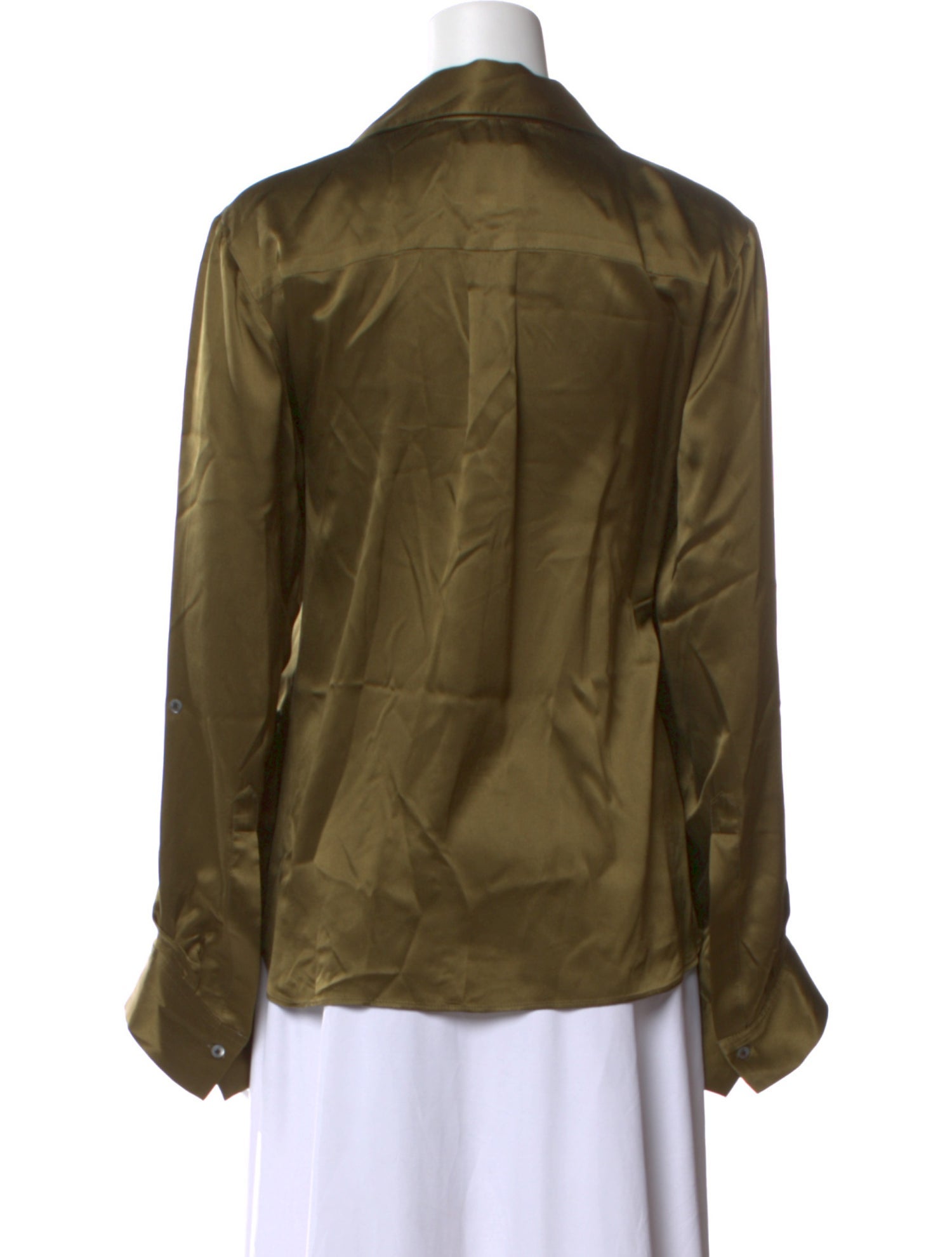 TWP Silk Long Sleeve Button-Up Top