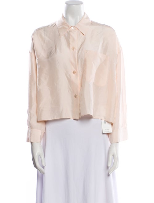 TWP Silk Long Sleeve Button-Up Top
