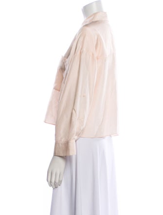 TWP Silk Long Sleeve Button-Up Top