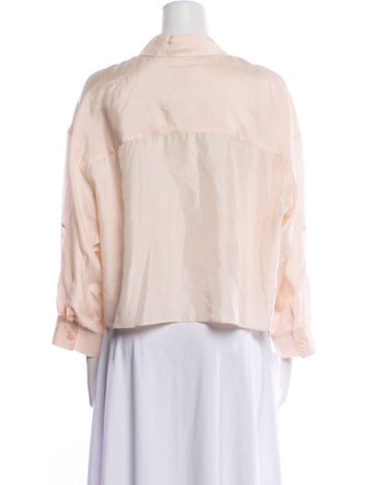 TWP Silk Long Sleeve Button-Up Top