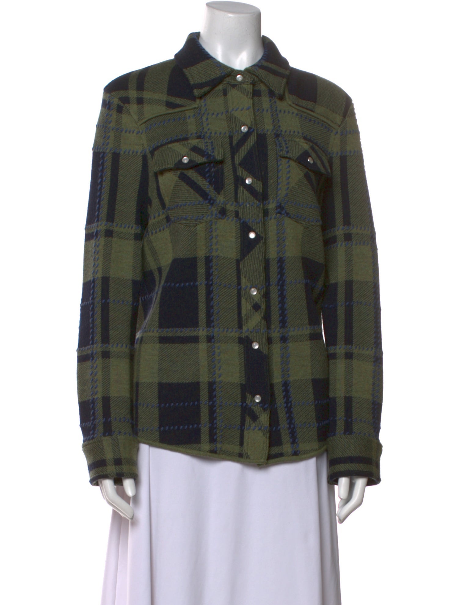 TWP Wool Plaid Print Sweater