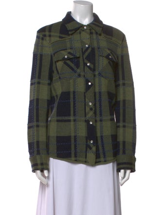 TWP Wool Plaid Print Sweater