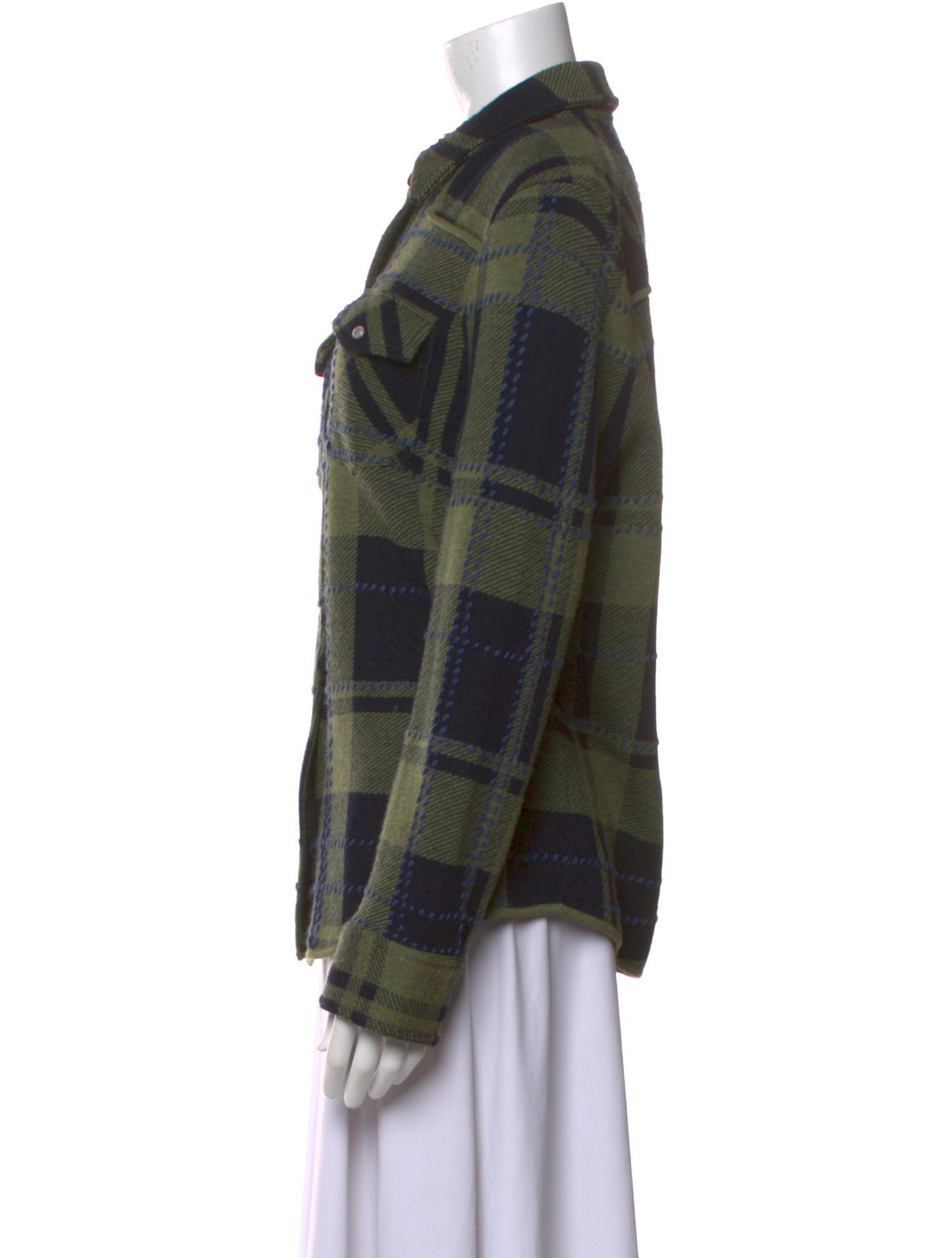 TWP Wool Plaid Print Sweater