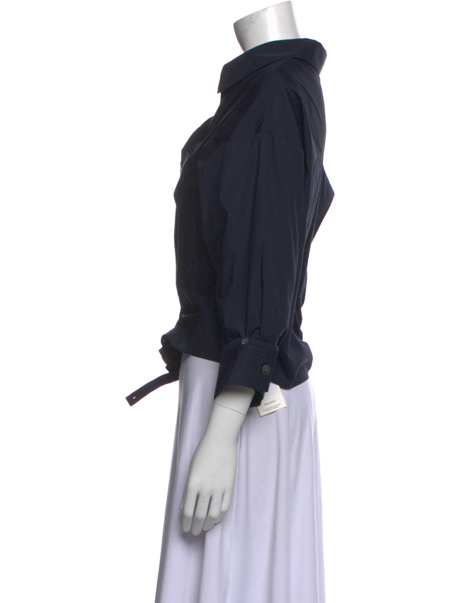 TWP V-Neck Three-Quarter Sleeve Blouse