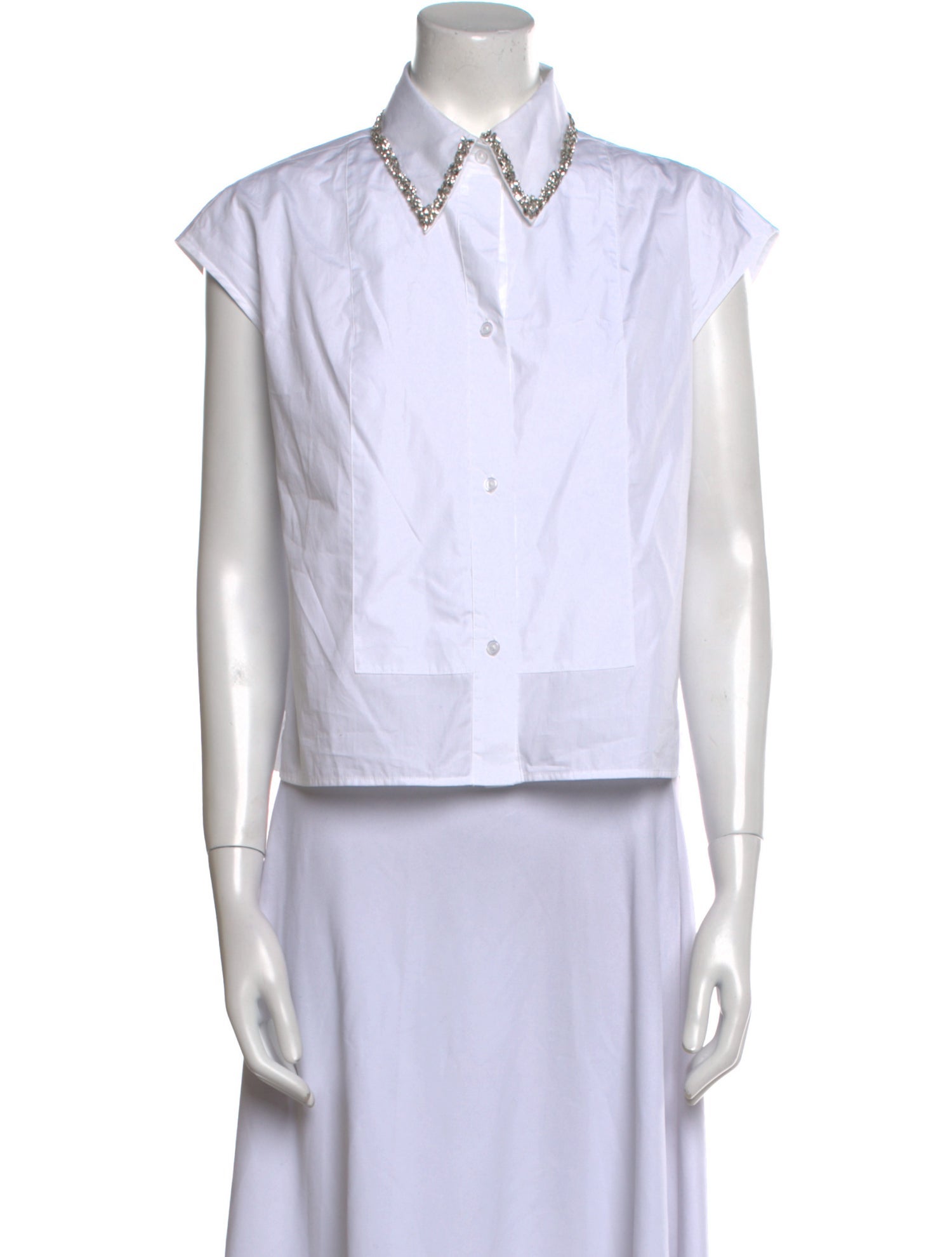 TWP Short Sleeve Button-Up Top