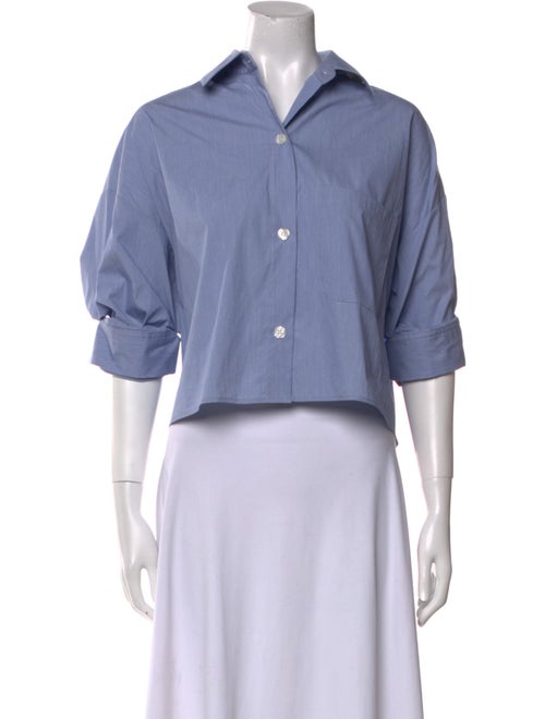 TWP Three-Quarter Sleeve Crop Top