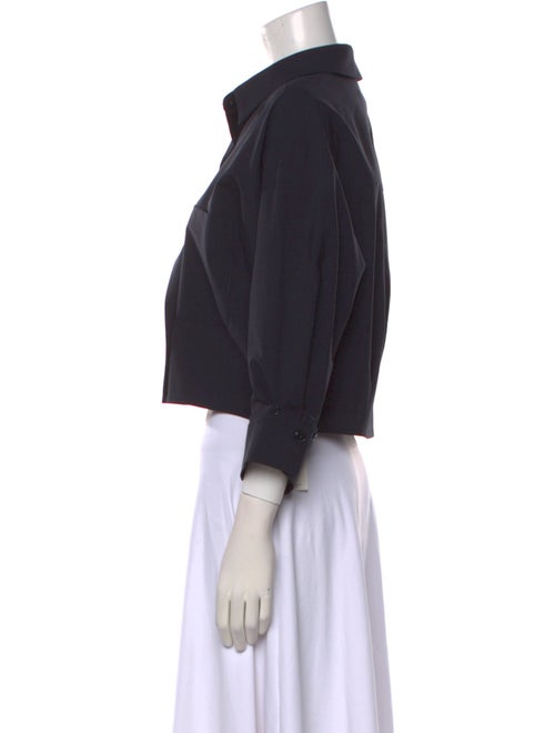 TWP Wool Three-Quarter Sleeve Crop Top