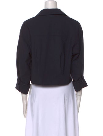 TWP Wool Three-Quarter Sleeve Crop Top