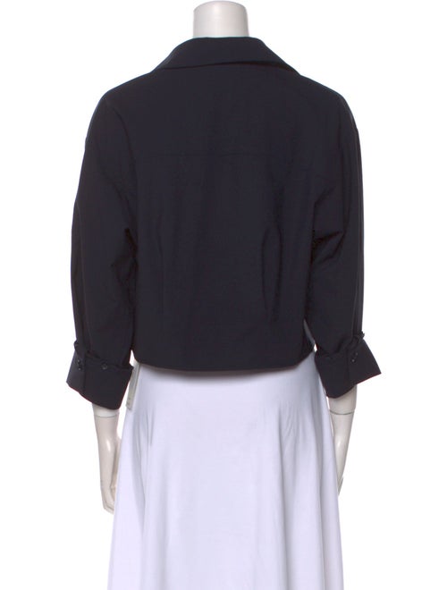 TWP Wool Three-Quarter Sleeve Crop Top