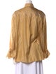 TWP Silk Long Sleeve Button-Up Top