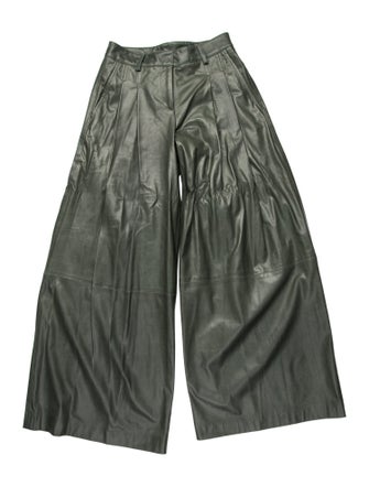 TWP Lambskin Wide Leg Pants