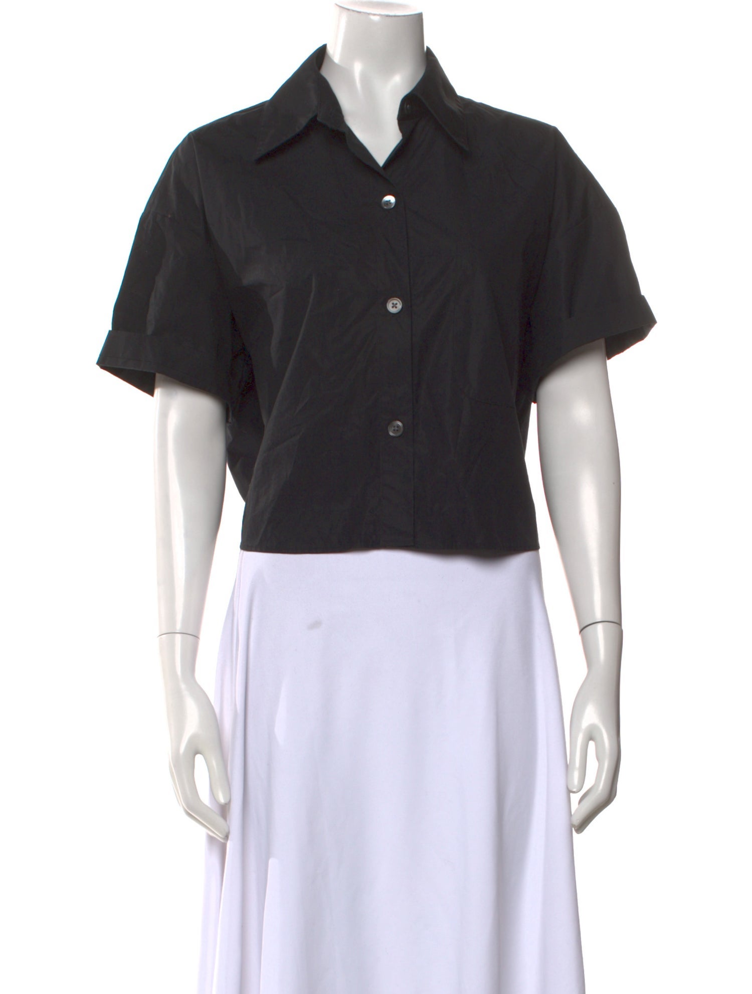 TWP Short Sleeve Button-Up Top