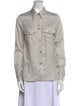 TWP Silk Long Sleeve Button-Up Top