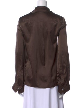 TWP Silk Long Sleeve Button-Up Top