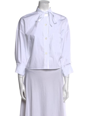 TWP Three-Quarter Sleeve Button-Up Top