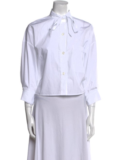 TWP Three-Quarter Sleeve Button-Up Top