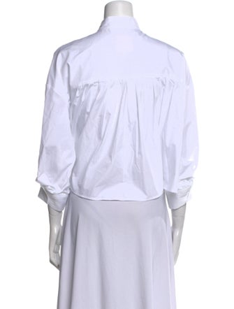 TWP Three-Quarter Sleeve Button-Up Top