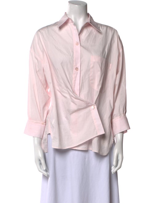 TWP Three-Quarter Sleeve Button-Up Top