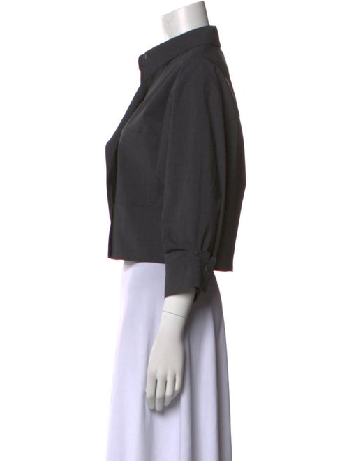 TWP Wool Three-Quarter Sleeve Crop Top