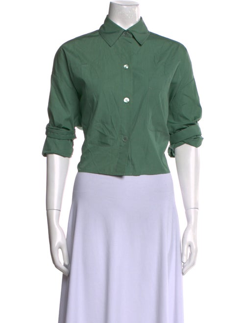 TWP Three-Quarter Sleeve Crop Top