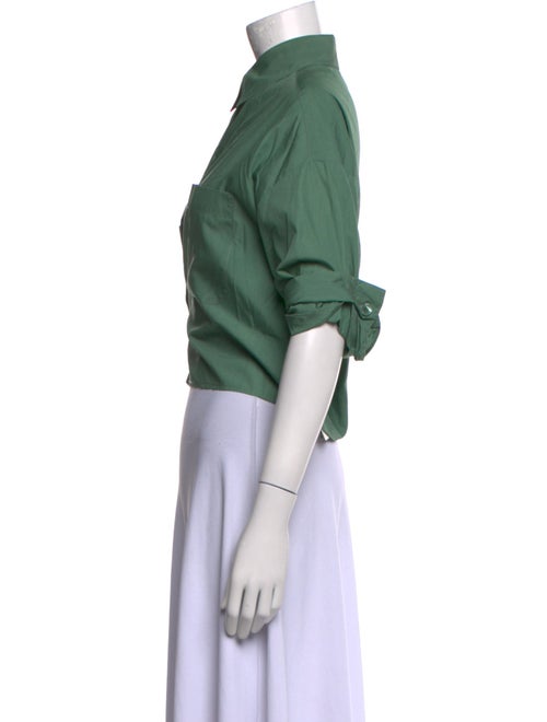 TWP Three-Quarter Sleeve Crop Top