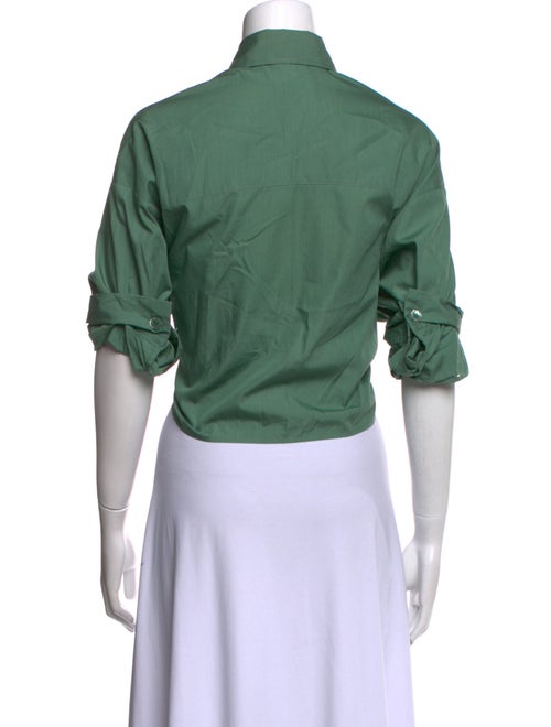 TWP Three-Quarter Sleeve Crop Top