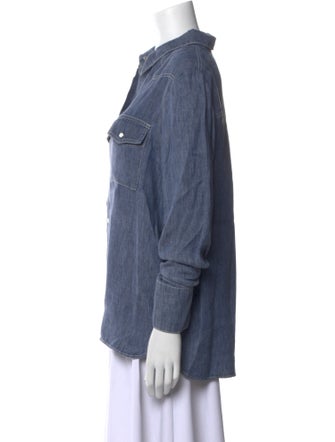 TWP Hemp Long Sleeve Button-Up Top