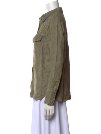 TWP Hemp Long Sleeve Button-Up Top