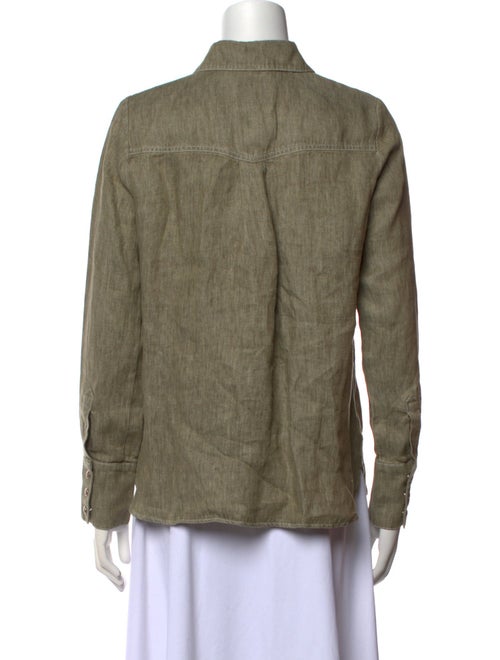 TWP Hemp Long Sleeve Button-Up Top