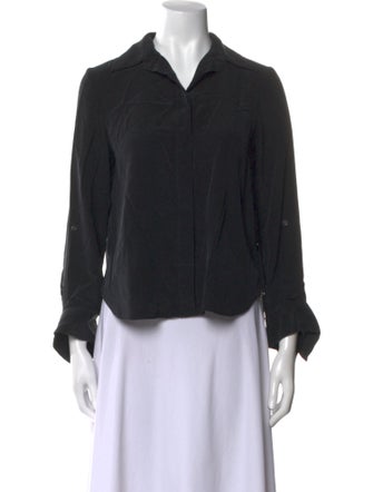 TWP Silk Long Sleeve Button-Up Top