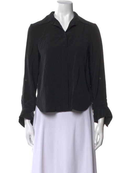 TWP Silk Long Sleeve Button-Up Top