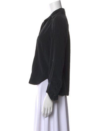 TWP Silk Long Sleeve Button-Up Top