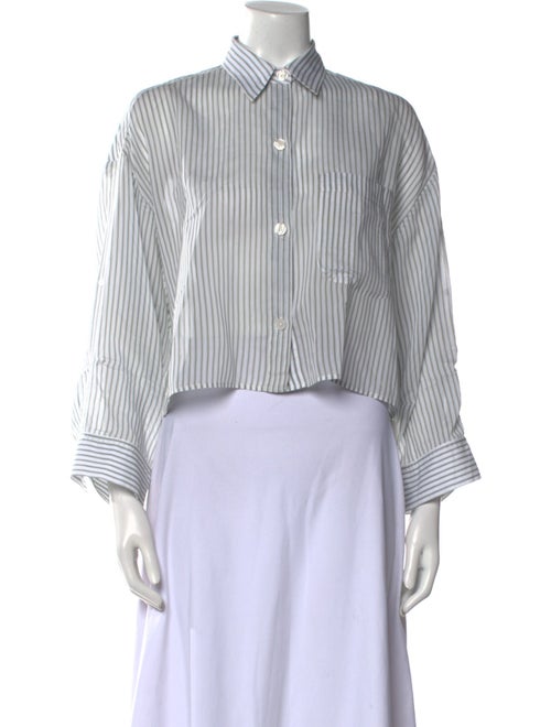 TWP Striped Long Sleeve Crop Top