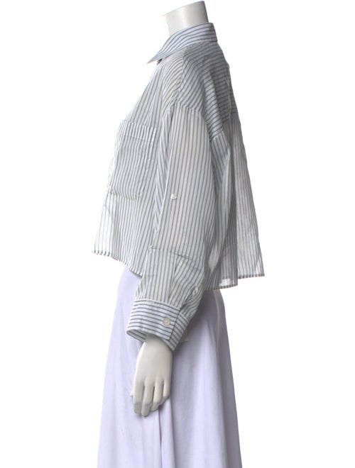 TWP Striped Long Sleeve Crop Top