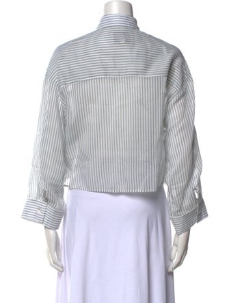 TWP Striped Long Sleeve Crop Top