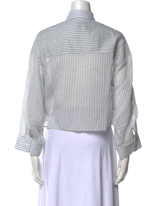 TWP Striped Long Sleeve Crop Top