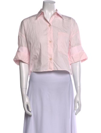 TWP Three-Quarter Sleeve Crop Top