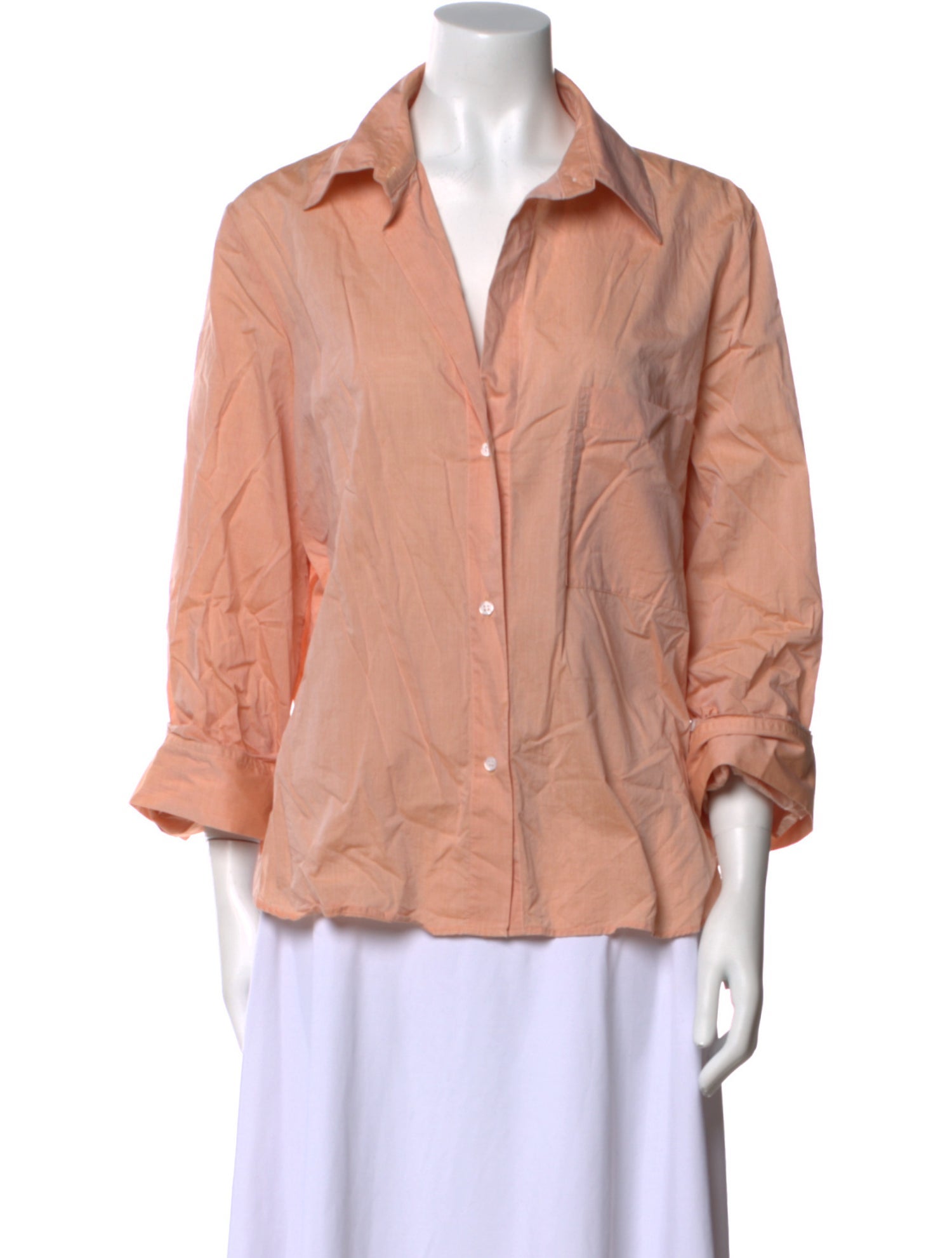 TWP Three-Quarter Sleeve Button-Up Top