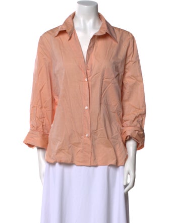 TWP Three-Quarter Sleeve Button-Up Top