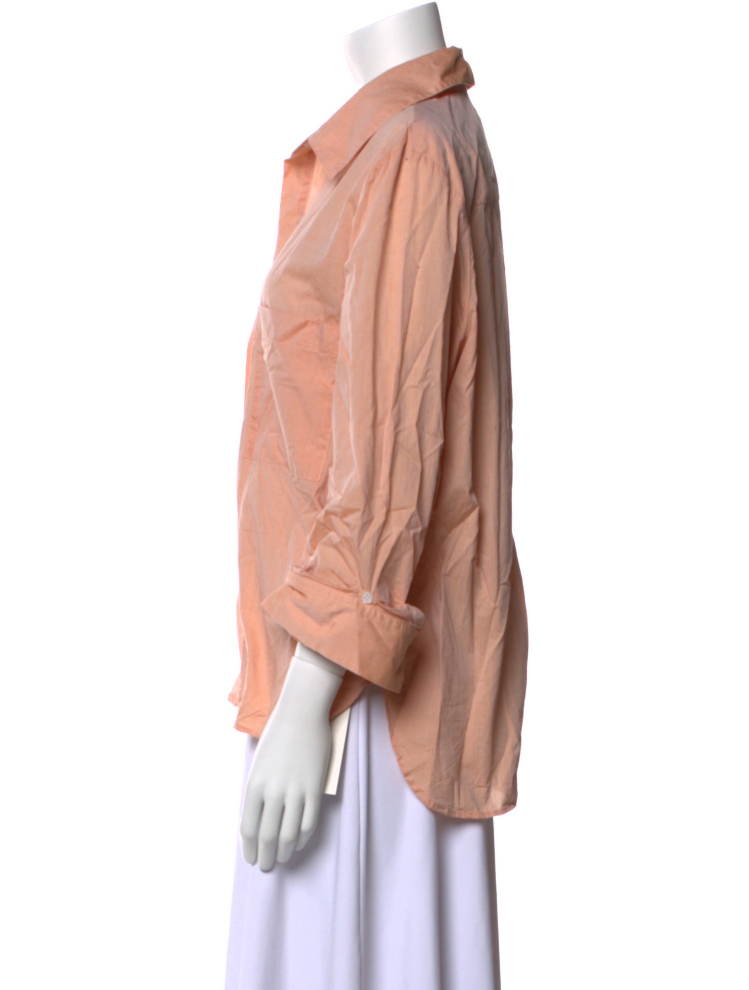 TWP Three-Quarter Sleeve Button-Up Top