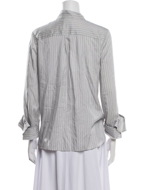 TWP Silk Striped Button-Up Top