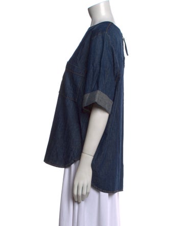 TWP Crew Neck Short Sleeve Blouse