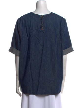 TWP Crew Neck Short Sleeve Blouse