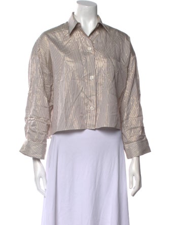 TWP Silk Striped Crop Top