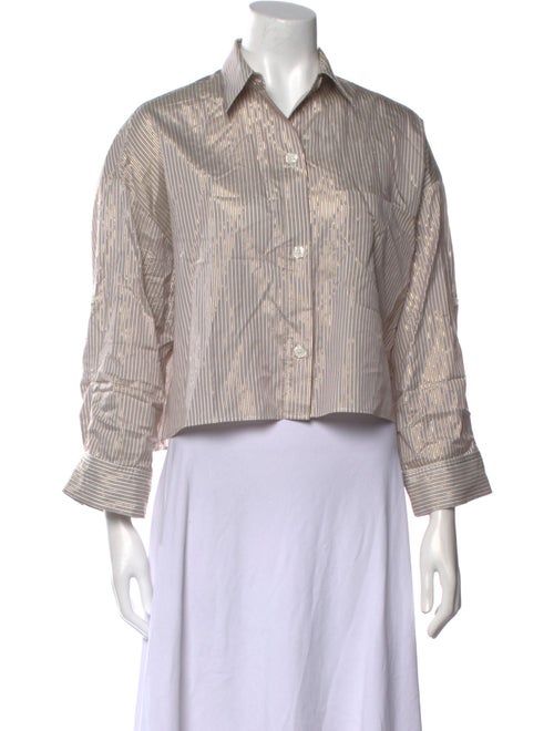 TWP Silk Striped Crop Top