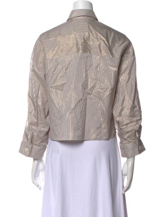 TWP Silk Striped Crop Top