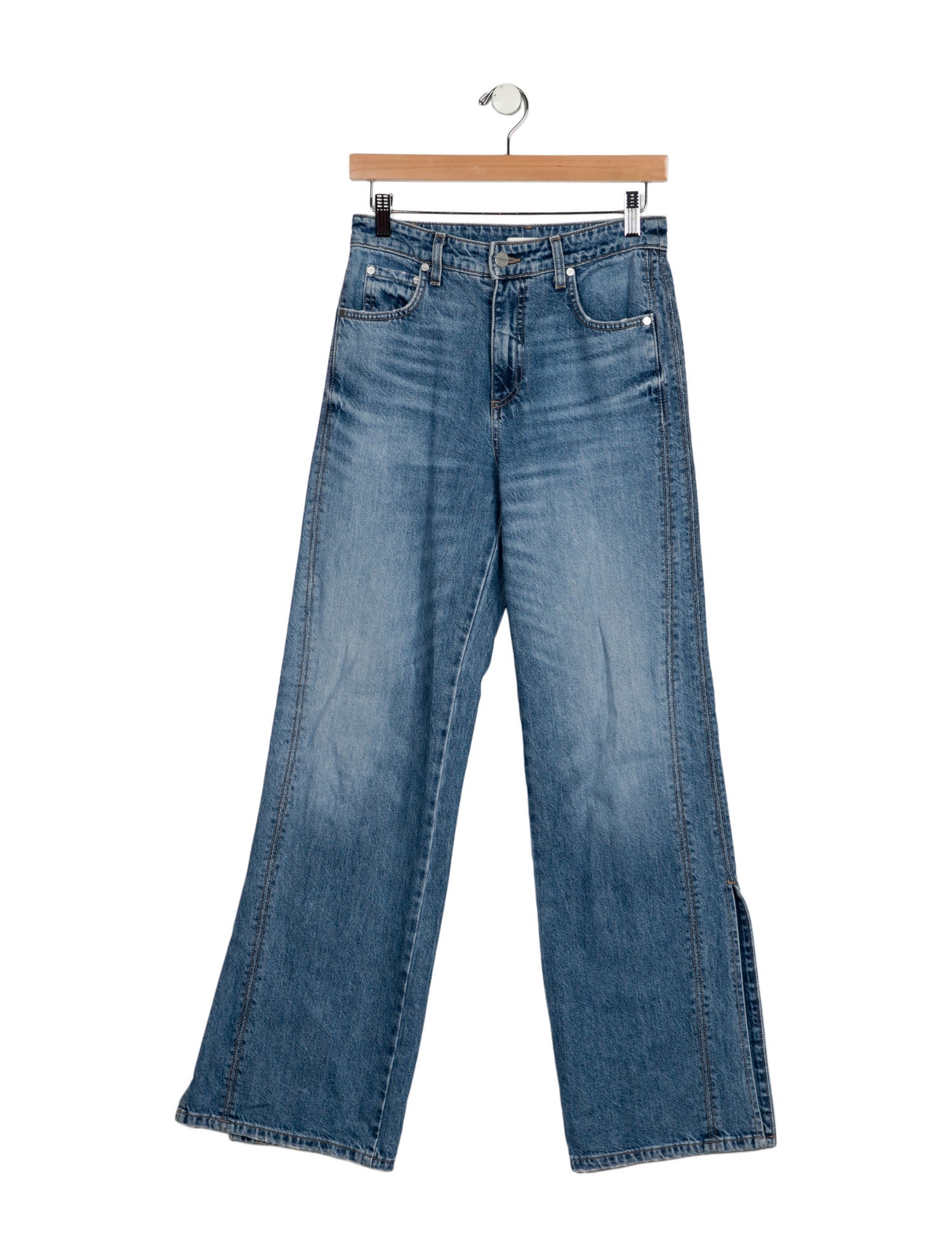 TWP Mid-Rise Wide Leg Jeans