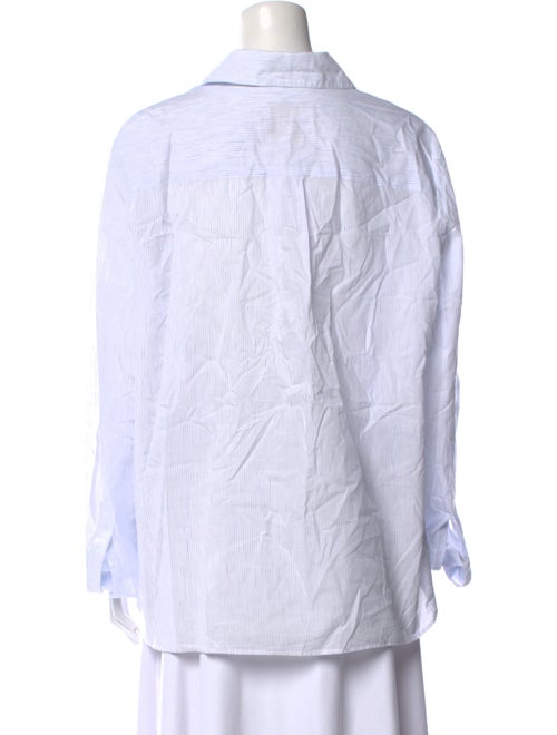 TWP Striped Long Sleeve Button-Up Top