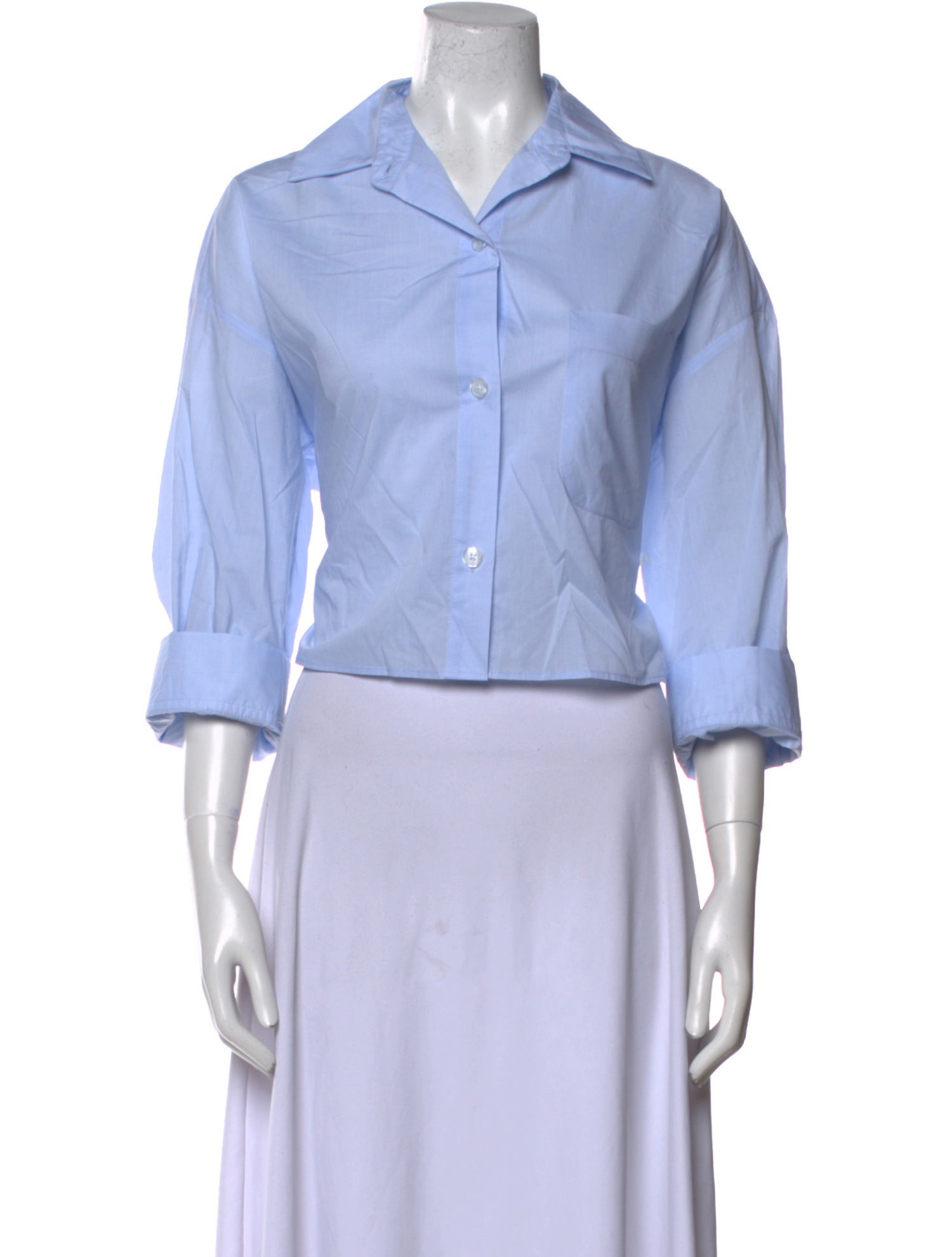 TWP Three-Quarter Sleeve Crop Top