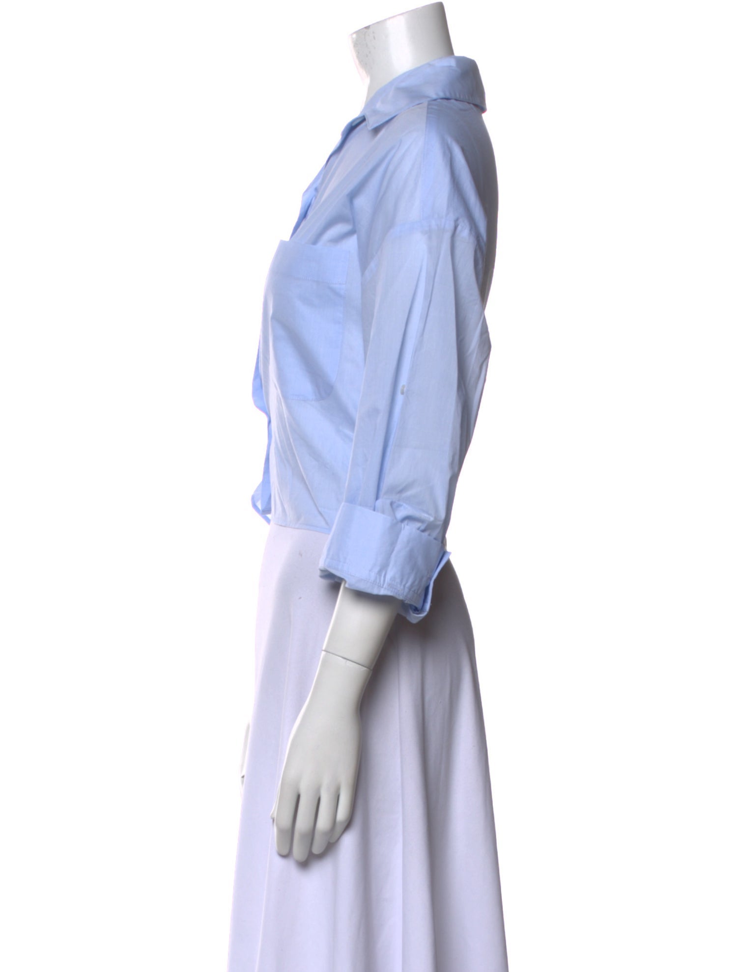 TWP Three-Quarter Sleeve Crop Top